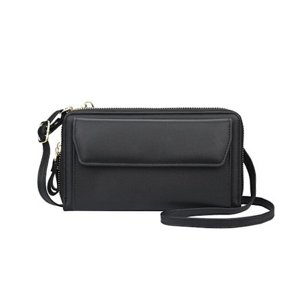 One Piece Svart Mobiltelefon Crossbody Bag Kvinner Mobiltelefon Bag, 2
