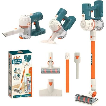 3-i-1 Barne Støvsuger Som Virkelig Fungerer, Leketøyssett For Barnrengjøring, Småbarnsleke Støvsugersett, Morsom Arbeidsleke Støvsuger For Barn n...