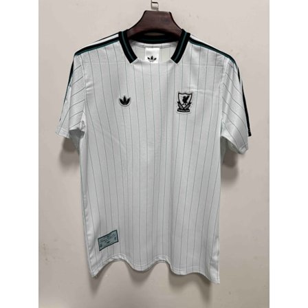 Liverpool Vit Retro Casual Spelar Fotbolls T-shirt S-3XL