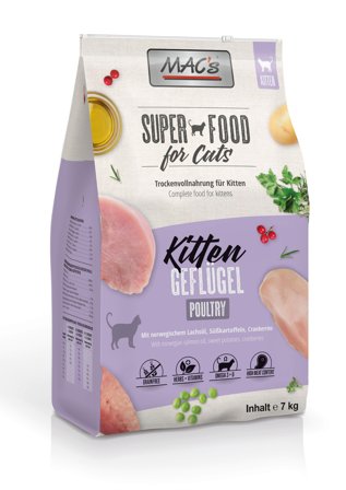 Mac's Super Food for Kittens 1,5kg, Fjørfe - Kattungefôr