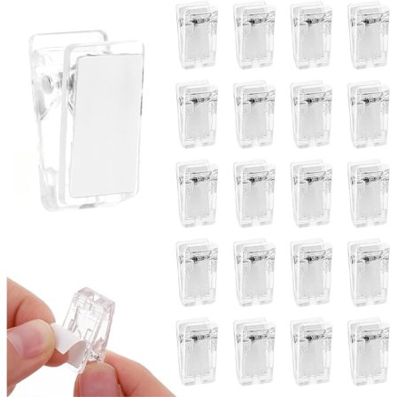 20 Stk. Selvklæbende Vægclips Klæbende Fjederklemmer til Fotos Dokumenter