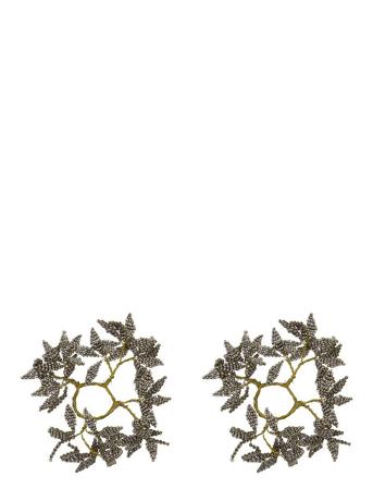 Candle Ring, Hdpearl, Grey/Gold Home Decoration Candlesticks & Lanterns Candlesticks Grey House Doctor