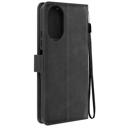 Fodral till Realme C67 Handledsrem Flip Wallet Stand Black