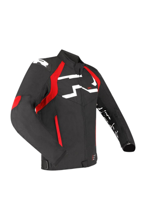 Chaqueta de moto Richa Stradale TEX WP Mujer Negro/Rojo XL