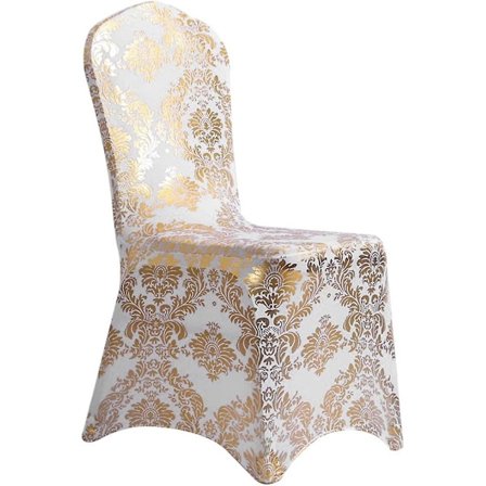 Häätuolin päällinen Universaali joustava tuolin päälliset ruokailuhuoneeseen, hotelliin | 45*45*90cm | hopea, kulta (kulta)
