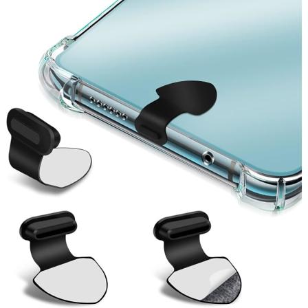 TG 3-pakk silikoni pölysuojat USB-C-portille puhelimille ja älypuhelimille