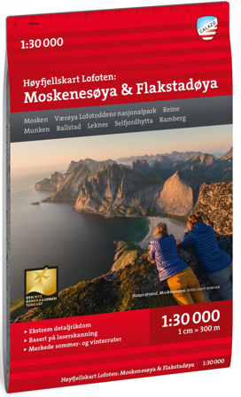 Calazo Høyfjellskart Lofoten: Moskenesøya & Flakstadøya 1:30 000