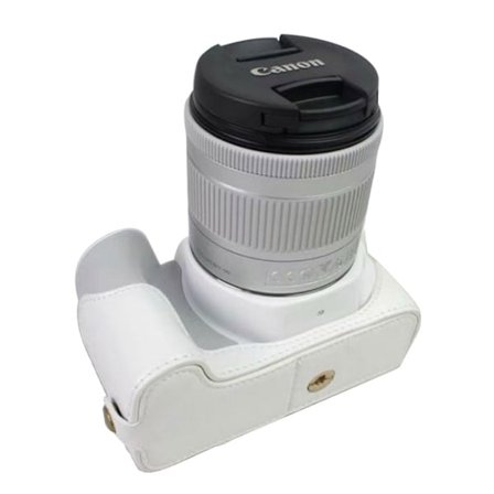 Canon EOS 200D kameran kameraskydd syntetläder - Vit