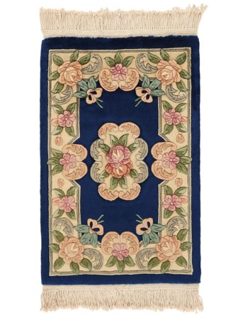 Medalionowy Mały Chińskie 90 Line Dywan 60X90 Wełna