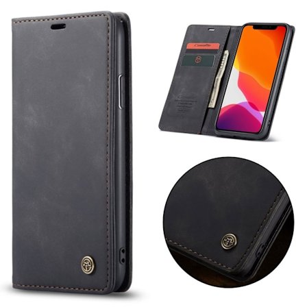CaseMe iPhone 11 vintage etui - Sort