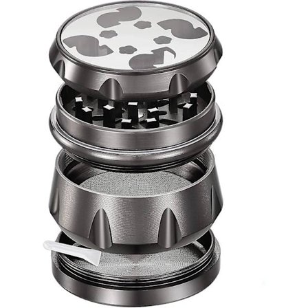 Kvern, 4-i-1 Kvern, Krydderkvern Stor, Sinklegering Kvern, Krydder Tørrkvern, Premium Kvern Med Magnetisk Topp, Kule Kverner For Krydder