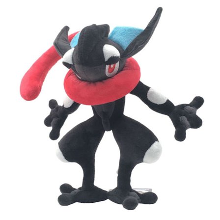 Froskelignende Greninja XY Plysjleketøy Blå Svart Kul Frosk Myk Utstoppet Leketøydyr Tegneserie Dukke (FMY)