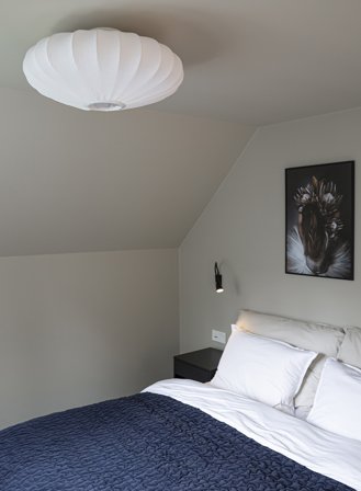 Mamsell takplafond Ø55 - hvit tekstil