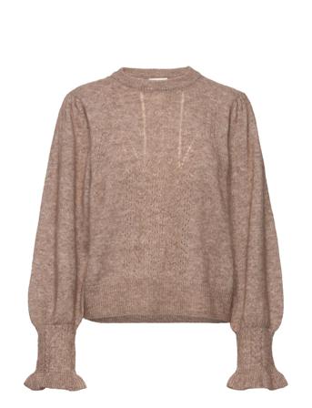 Objophelia L/S Knit Pullover 122 Pullover Beige Object
