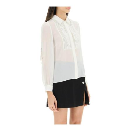 Self Portrait Formal Shirts , Wit , Dames , Maat: S