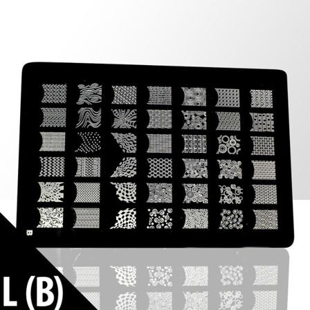 Stämpelplatta - Nageldekorationer - L(b) - Rektangel Metall Utseende