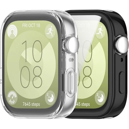 Skärmskydd för Huawei Watch Fit 3 Skal, TPU-pläterad stötfångare Allround Slim Skyddande Skaltillbehör för Huawei Watch Fit 3