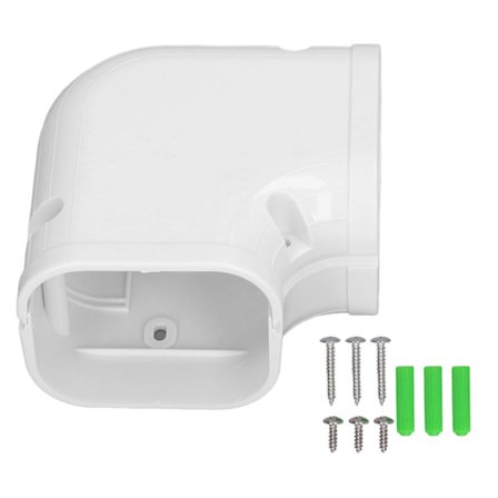 90 graders PVC flat albueledningsdeksel for 1 til 2 HK klimaanlegg