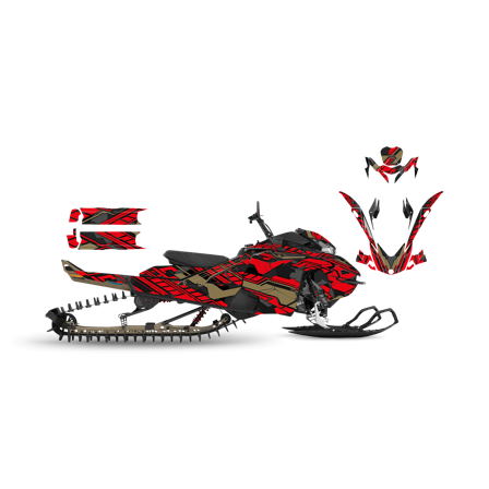 Dekalkit SweTown Rythm Rød - Lynx Xtrim RE 3500 850 E-Tec 2018-2020