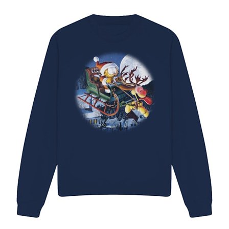 Garfield Unisex Vuxen Moonlight Ride Sweatshirt S Marinblå