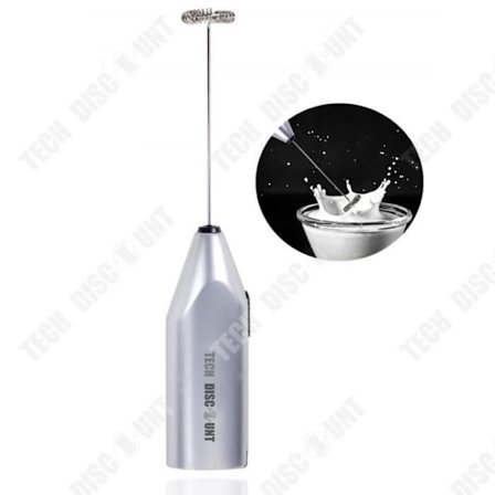 Mjölkskummare - TD - Elektrisk - Bärbar - Rostfritt stål - Driver med 2 AA-batterier