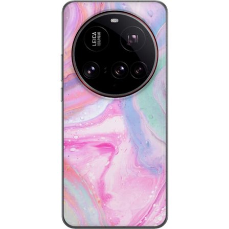 Kompatibelt Mobildeksel til Xiaomi Xiaomi 15 Ultra Abstrakt pastellfarget marmor kunst med flytende akryl effekt i rosa, blått og grønt for moderne