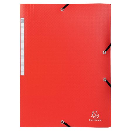 EXACOMPTA Mapp A4 PP recycled 3-klaff röd - Lyreco - Kontorsmaterial - Mappar och plastfickor - Gummibandsmappar 3-klaff - Plast