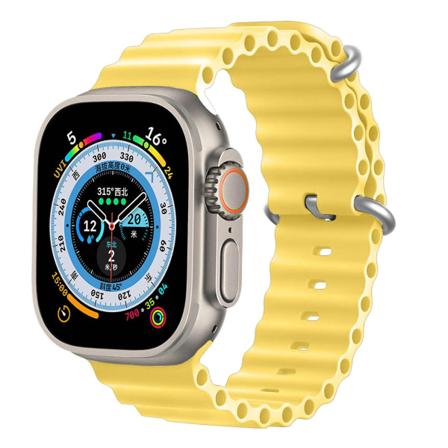 Rem til Apple Watch 45mm / 44mm / 42mm Silikone Justerbar Dux Ducis Gul