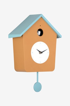 Karlsson - Vægur Cuckoo Light - Gul - Vægure og bordure - Fra Homeroom