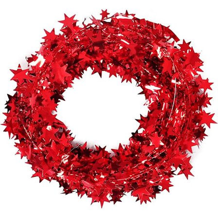 2 rullaa kimaltelevaa tähtipaljettiseppelettä langalla joulukuuseen, kotiin,