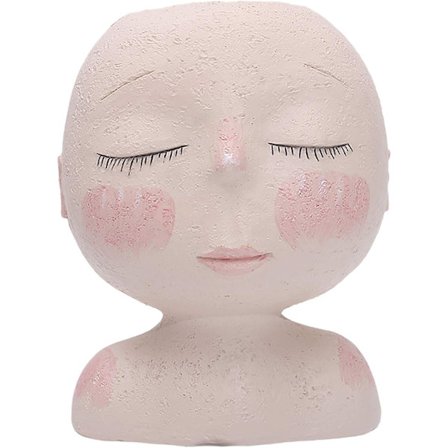 Kukka ruukku ihmisen pään muotoinen söpö kukkaruukku ulko- ja sisäpuutarha