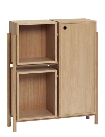 Hübsch Cube Console Table Natural - Beige - 76X25X90CM