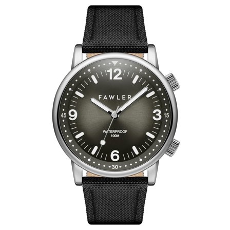 Acero | Montre de plongée en acier inoxydable argenté et gris pour hommes - Montres bracelet - pour Hommes - Fawler