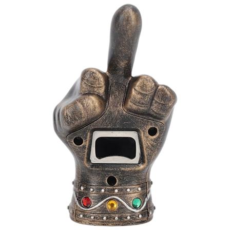 Fist Øl Åbner Cool Midterste Finger Form Bærbar Fist Øl Flaske Åbner til Mænd Mand Farfar Kæreste Guld