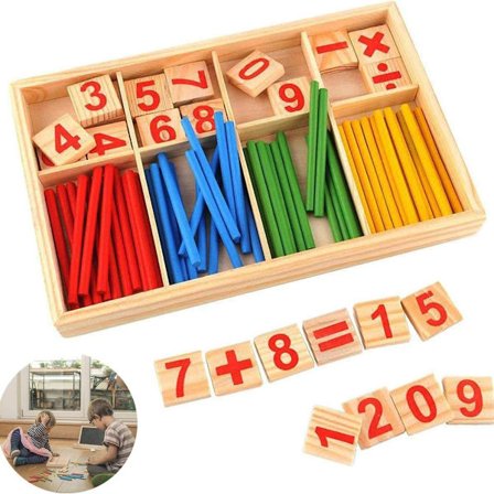 Reastar Montessori Matematikkleketøy Fargerike Beregningspinner Tretall KLB