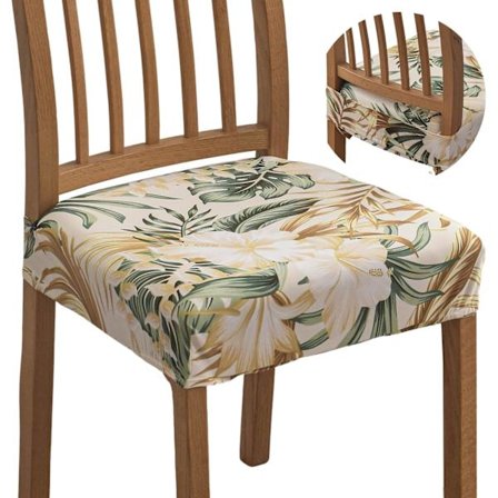 Stolebetræk til spisestue, sæt med 4, stræk jacquard aftagelige og vaskbare stolebetræk (116, 4-pak)