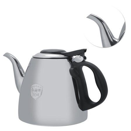 1.2l 1.5L Rustfritt Stål Komfyrtopp Tekanne Kaffe Kjele Varmebestandig Håndtak 1.5L