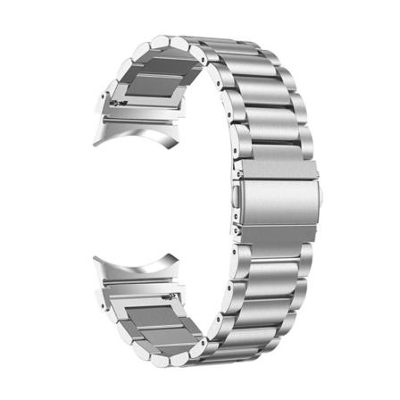 Urrem med tre perler i rustfrit stål til Samsung Galaxy Watch 4 - Sølv Silver grey