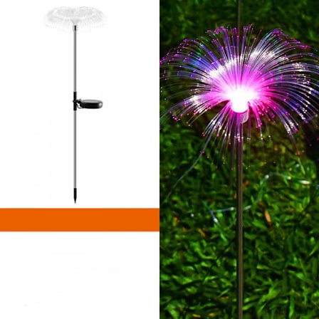 Udendørs solcellelamper, 1 pakke solcellelamper til haven, vandtætte skiftende udendørslamper - Større solpanel til dekoration af have, terrasse og 