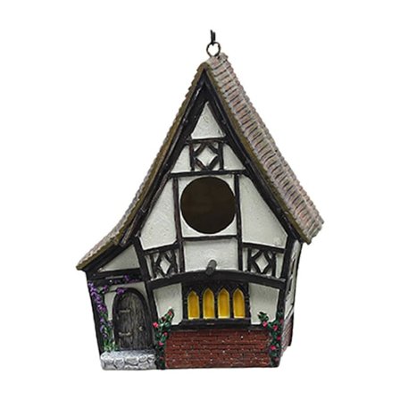 Fågelholk i harts, hängande fågelbo för utomhusdekorationer på träd, kakel