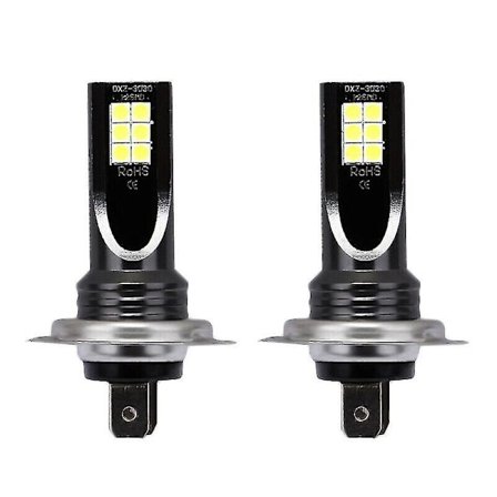2 kpl H7 3030 12smd 110w Led-sumuvalo auton ajovalo Dc12-24 6500k- ajovalopolttimo