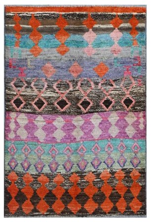 Mały Berber Colourful Dywan 90X139 Wełna
