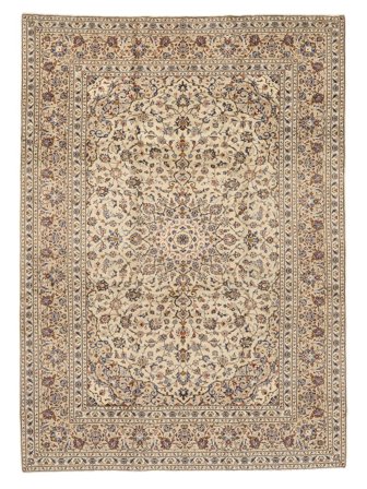 Keshan Fine Teppich Handgeknüpft 251X353 Braun/Orange Persien/Iran