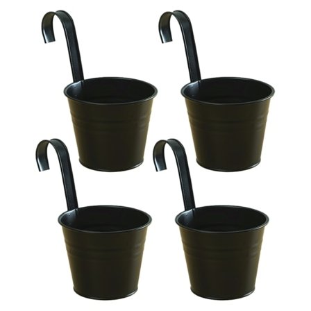 TG Avtagbar plåt dekorativ vägghängd färg kruka trumpet hål svart