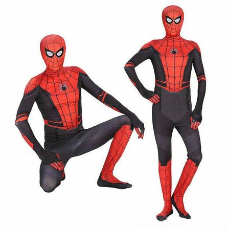 Super Hero Spiderman Cosplay Børnekostume Fancy Dress Jumpsuit Julegaver. V red