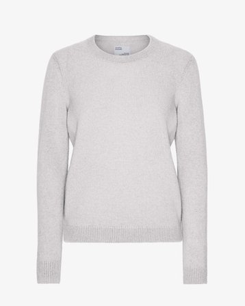 Women Classic Merino Wool Crew - Snow Melange