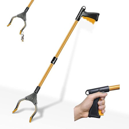 Aluminium Opsamlingsværktøj, 81 cm Foldbar Griber, Lang Teleskopisk Gummiklemme