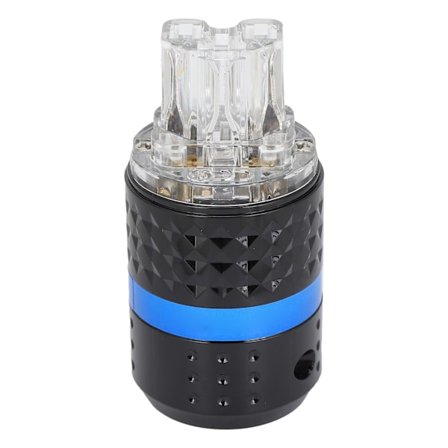 Monosaudio Power Plug Ren koppar RhodiumPlated Transparent Audio Power Connector Plug (F103R (Hon) )