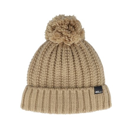 Jack Wolfskin - Beige pom Beanie - Highloft Knit Beanie Anis Pom @ Hatstore