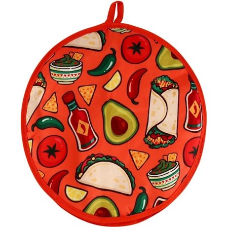 12 tommer stofpose til Burrito, Hjemmebærbar Tortilla Varmer Lomme til Restaurant Mad Pandekage -Bølge,B